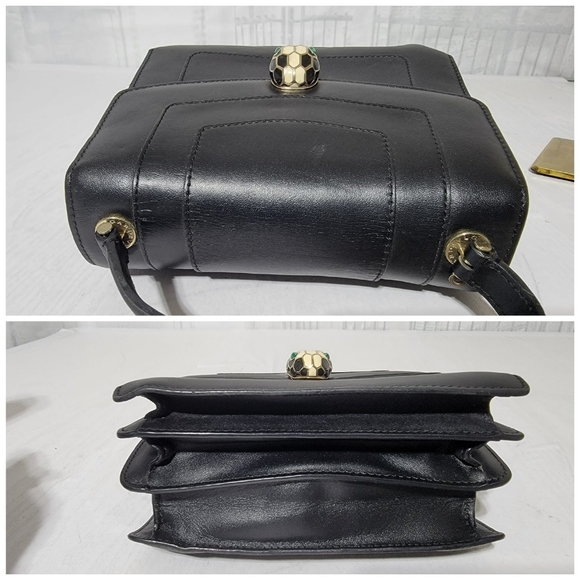 Authentic BVLGARI Serpenti Forever Top Handle Black - Picture 12 of 14